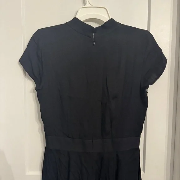 Nordstrom Chelsea 28 Black Viscose Crossover Front Jumpsuit Med NEW WITH TAGS - Picture 11 of 12